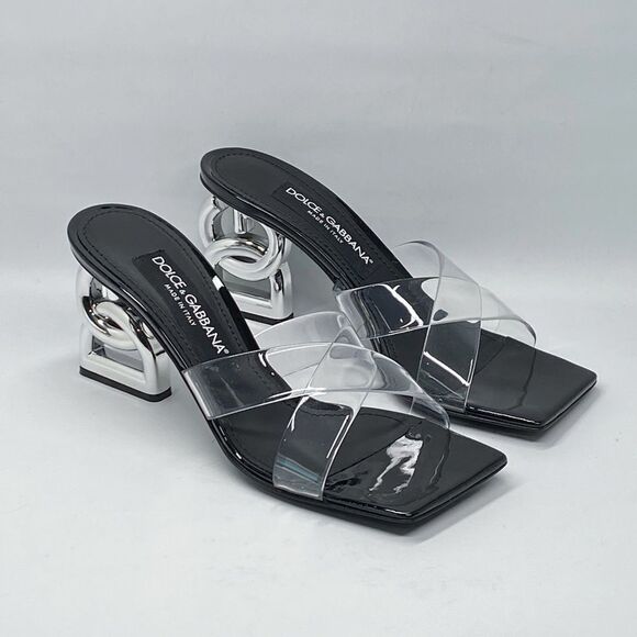 Dolce&Gabbana DG Heel PVC Mules size 37.5 - Picture 1 of 15